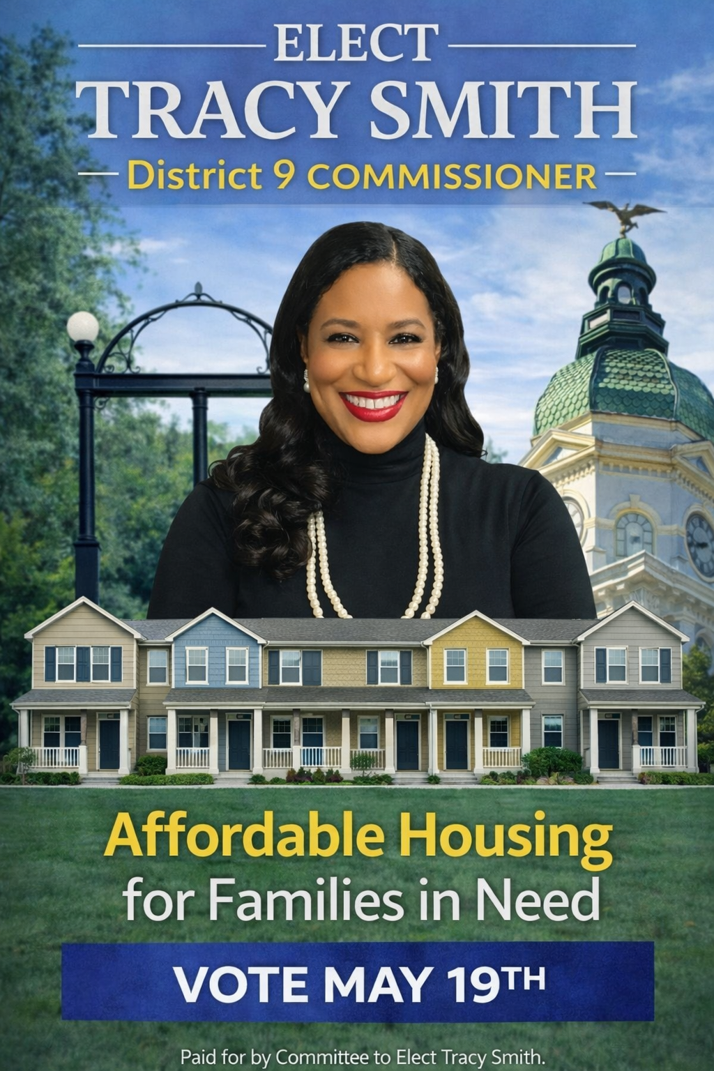 Campaign poster for commissioner election.